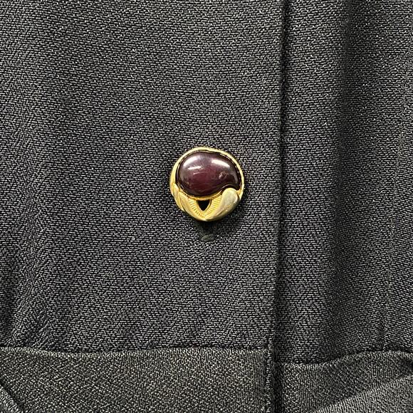 Vintage Molly Malloy Womens Size 12 Black Button Front Jumpsuit - Picture 8 of 10